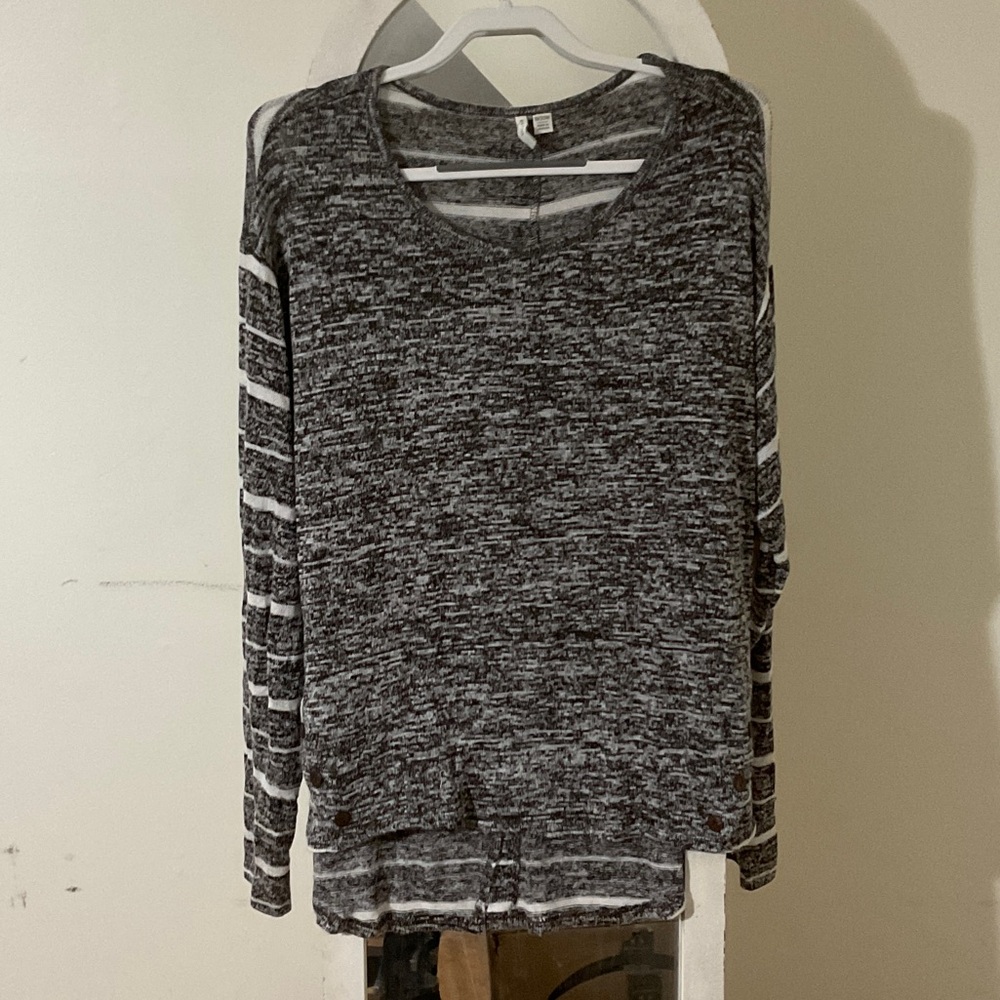 C Est 1946 Chic Long Sleeve Top w Elbow Pads, 18/20W